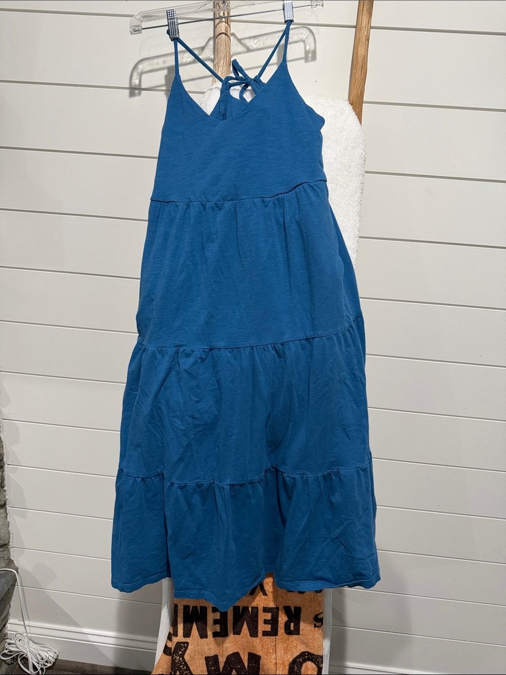 Old Navy Blue Tiered Spaghetti Strap Sundress
